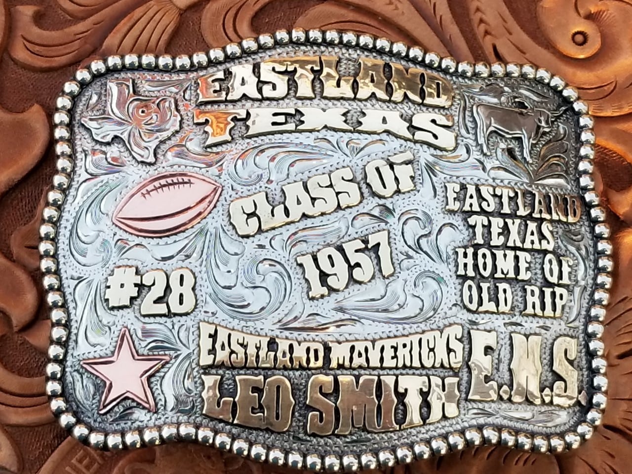 Custom Graduation Class Buckles Texas Judge Leo Smith’s Buckles