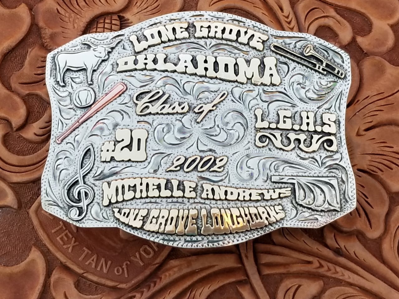 Custom Graduation Class Buckles Texas Judge Leo Smith’s Buckles