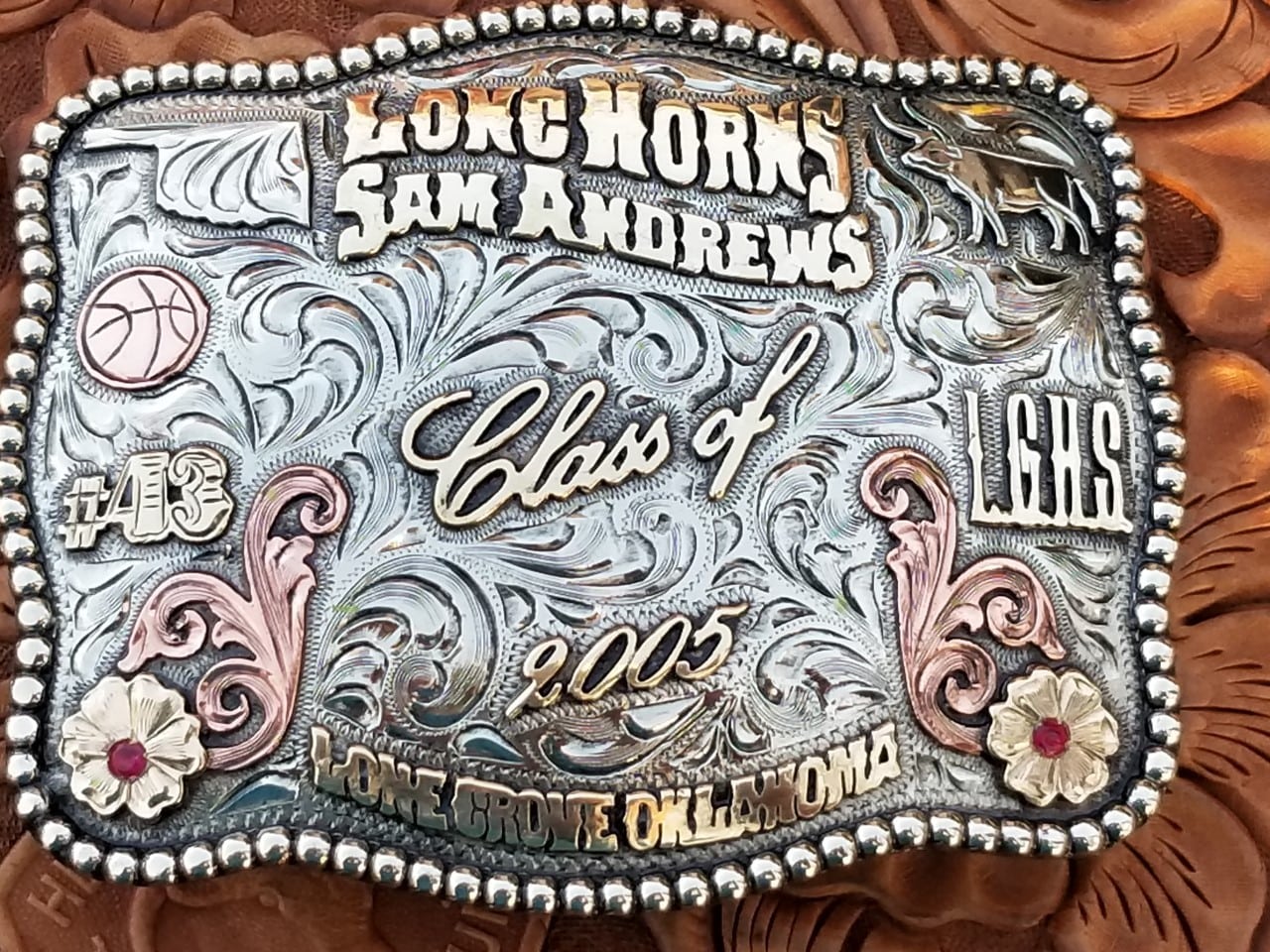Custom Graduation Class Buckles Texas Judge Leo Smith’s Buckles